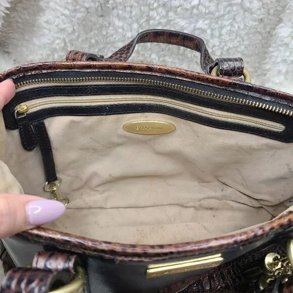 Brahmin Black and brown leather Satchel - Picture 13 of 14